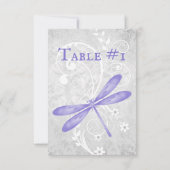 Paarse Dragonfly-weduwentabel Kaart (Achterkant)