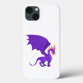 Paarse drakencartoon Case-Mate iPhone case (Achterkant)