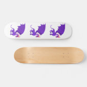 Paarse drakencartoon skateboard (Horizontaal)