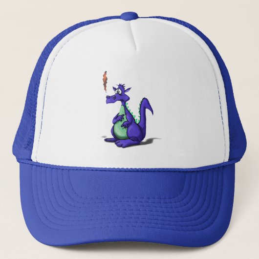 Paarse drakenCartoon Trucker Pet (Voorkant)