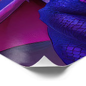 Paarse drakenfantasie perfect poster (Hoek)