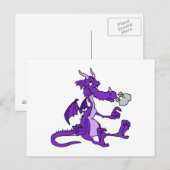 Paarse drakenvergadering briefkaart (Voorkant / Achterkant)