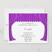 Paarse drama en theateruitnodiging kaart (Voorkant)