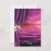 Paarse Dream Ocean Butterfly Wedding RSVP Kaart (Voorkant)