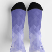 Paarse driehoek geometrie vierkant Monogram Sokken (Top)