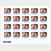 Paarse driestuksstreep slaat de Sticker Datum op (Vel)