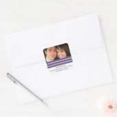 Paarse driestuksstreep slaat de Sticker Datum op (Envelop)