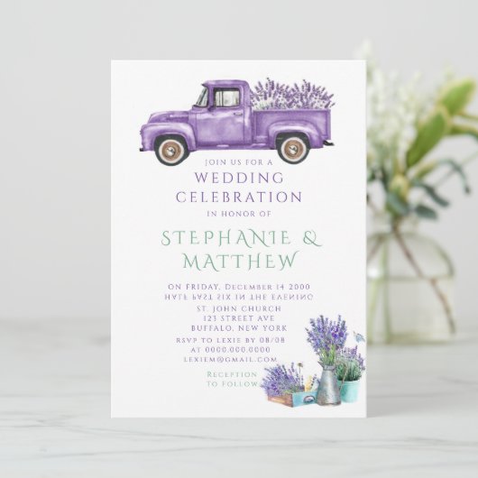 Paarse driftweddenschap kaart (Staand voorkant)