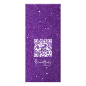 Paarse Drip Bakery Service Prijs Reclamekaart (Achterkant)