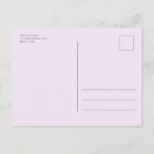 Paarse Drive-Through Waterverf Bloemenkraamfeest v Uitnodiging Briefkaart (Achterkant)