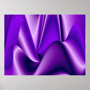 Paarse Dromen, Abstracte Fantasie Regenboog Kunst Poster