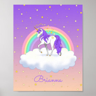 Paarse dromen regenboogvlies Poster