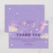 Paarse Droom Baby Shower Bedankt (Voorkant / Achterkant)