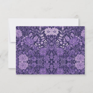 Paarse Droom Elegant Botanisch Ontwerp Bedankkaart