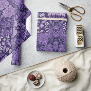 Paarse droom, fantasie bloem indigo palet cadeaupapier
