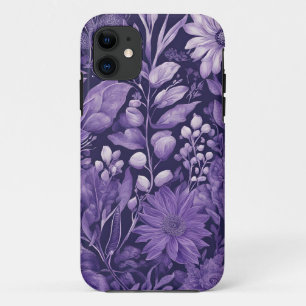 Paarse droom, fantasie bloem indigo palet iPhone 11 hoesje
