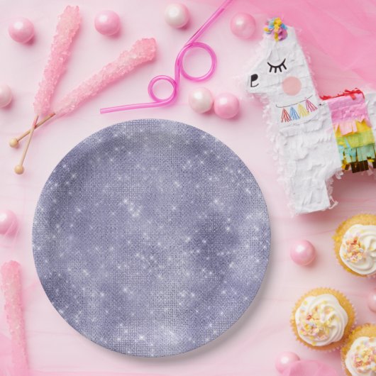 Paarse droom sprankeling papieren bordje (Feest)