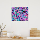 Paarse droomexpressie Abstract Poster (Keuken)