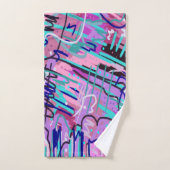 Paarse droomexpressieve Abstracte afdruk Bad Handdoek (Handdoek)