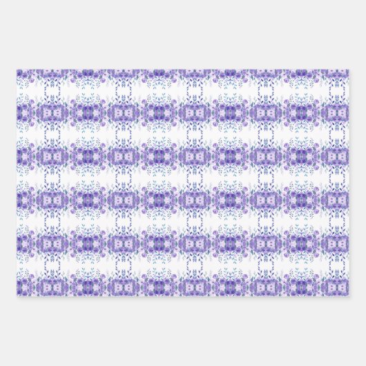 Paarse droompatroon inpakpapier vellen (Voorkant 2)