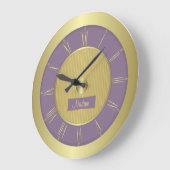 Paarse druif en goud grote klok (Hoek)