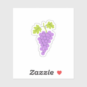 Paarse Druiven Fruit Sticker