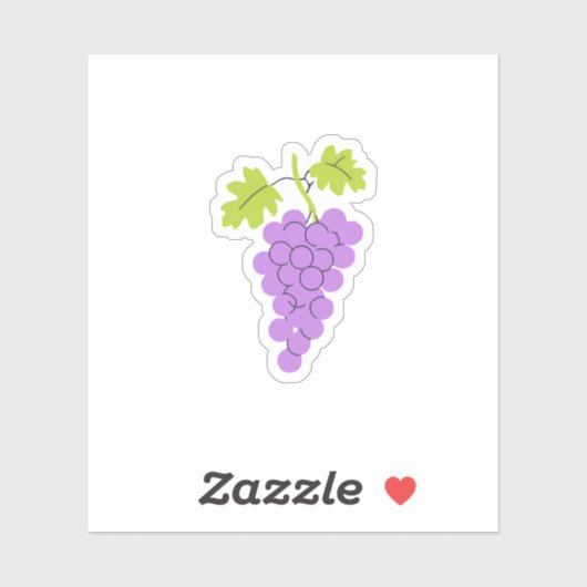 Paarse Druiven Fruit Sticker (Vel)