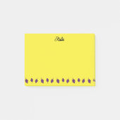 Paarse druiven gepersonaliseerd geel post-it® notes (Voorkant)