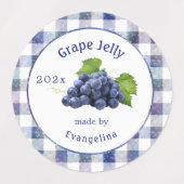 Paarse druiven Jelly Colorful Canning Labels (Design 1)