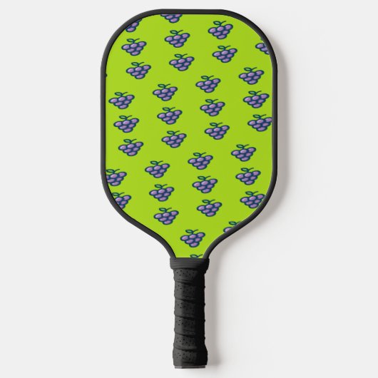 Paarse druiven op groen pickleball paddle (Voorkant)