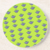 Paarse druiven op groen zandsteen onderzetter (Voorkant)