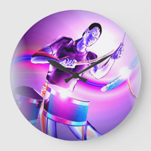 Paarse Drummer Grote Klok