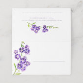 Paarse Duranta Sky Flower waterverf kunst bruiloft (Buitenkant ongevouwen)