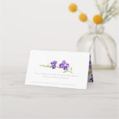 Paarse Duranta Sky Flower waterverf kunst bruiloft (Achterkant)