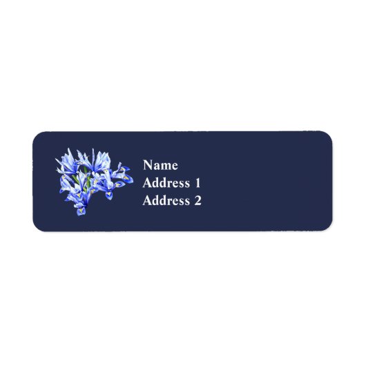 Paarse Dwerg Iris Hart Etiket (Voorkant)