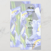 Paarse Dwerg Iris Hart Menu (Voorkant / Achterkant)