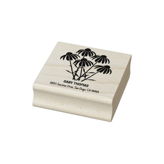 Paarse Echinacea Rubber Stempel (Stempel)