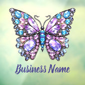 paarse edelstenen vlinder raamsticker (Vel 3)