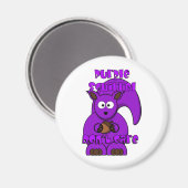 Paarse eekhoorn maakt het niet uit magneet (Voorkant / Achterkant)