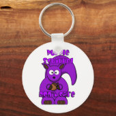 Paarse eekhoorn maakt het niet uit sleutelhanger (Voorkant)