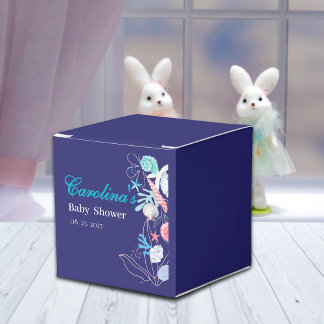 Paarse een kleine parel onder het zeeen baby showe bedankdoosjes