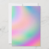 Paarse eenhoorn verjaardagsuitnodiging kaart (Achterkant)