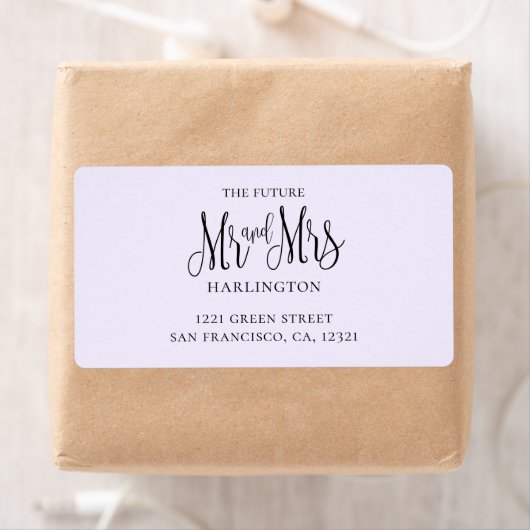 Paarse eenvoudige bruiloft. De heer en mevrouw mod Etiket (Insitu)