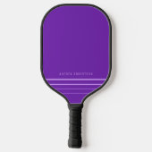 Paarse Eenvoudige Minimale Lavender Persoonlijke N Pickleball Paddle (Achterkant)