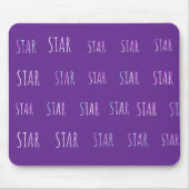 paarse eenvoudige Star Mouse Pad Muismat (Voorkant)