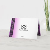 Paarse Eid Mubarak Moon Mosque Feestdagen Kaart (Achterkant)