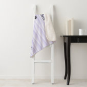 Paarse Eiffel Tower Flourish Sherpa Blanket Sherpa Deken (In situ)
