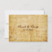 paarse  Eiffeltoren Bruiloft RSVP 3.5 x 5 (Achterkant)