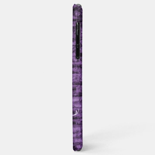 Paarse Eiffeltoren Grunge Hoesje-Mate iPhone Case (Achterkant/links)