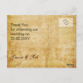 paarse  eiffeltoren Parijs dank u Briefkaart (Achterkant)